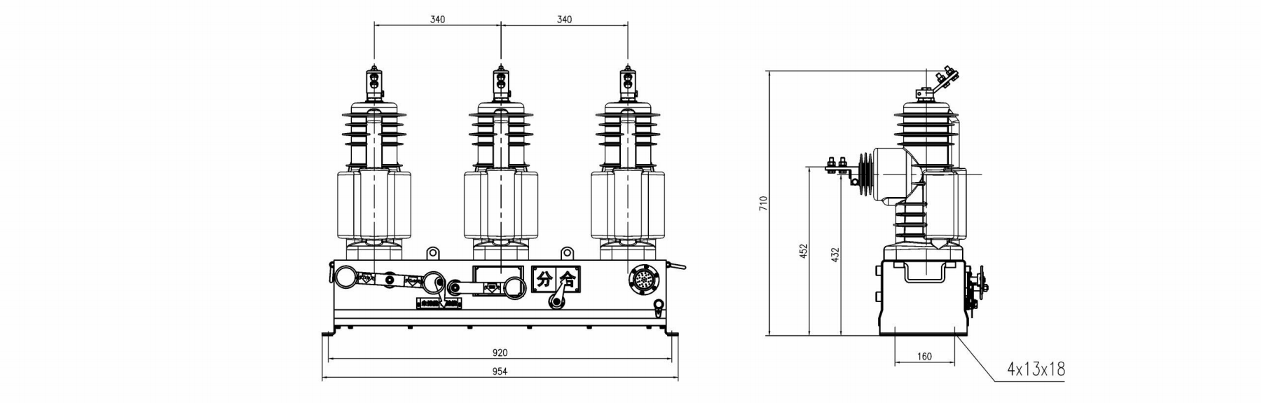 ZW32-12型標(biāo)準化一二次融合成套柱上斷路器(深度融合電子支柱式)